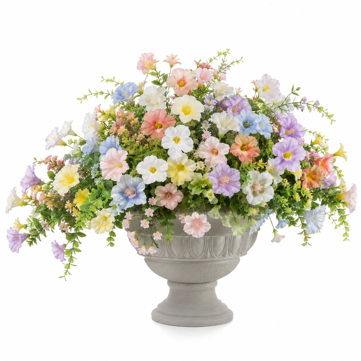 Arreglo Floral Artificial Multicolor con Maceta Decorativa-JARNOVIEL
