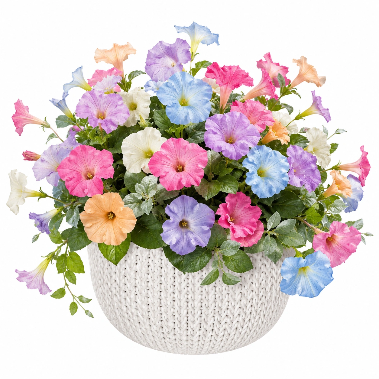 Arreglo de flores artificiales multicolor en florero decorativo-JARNOVIEL