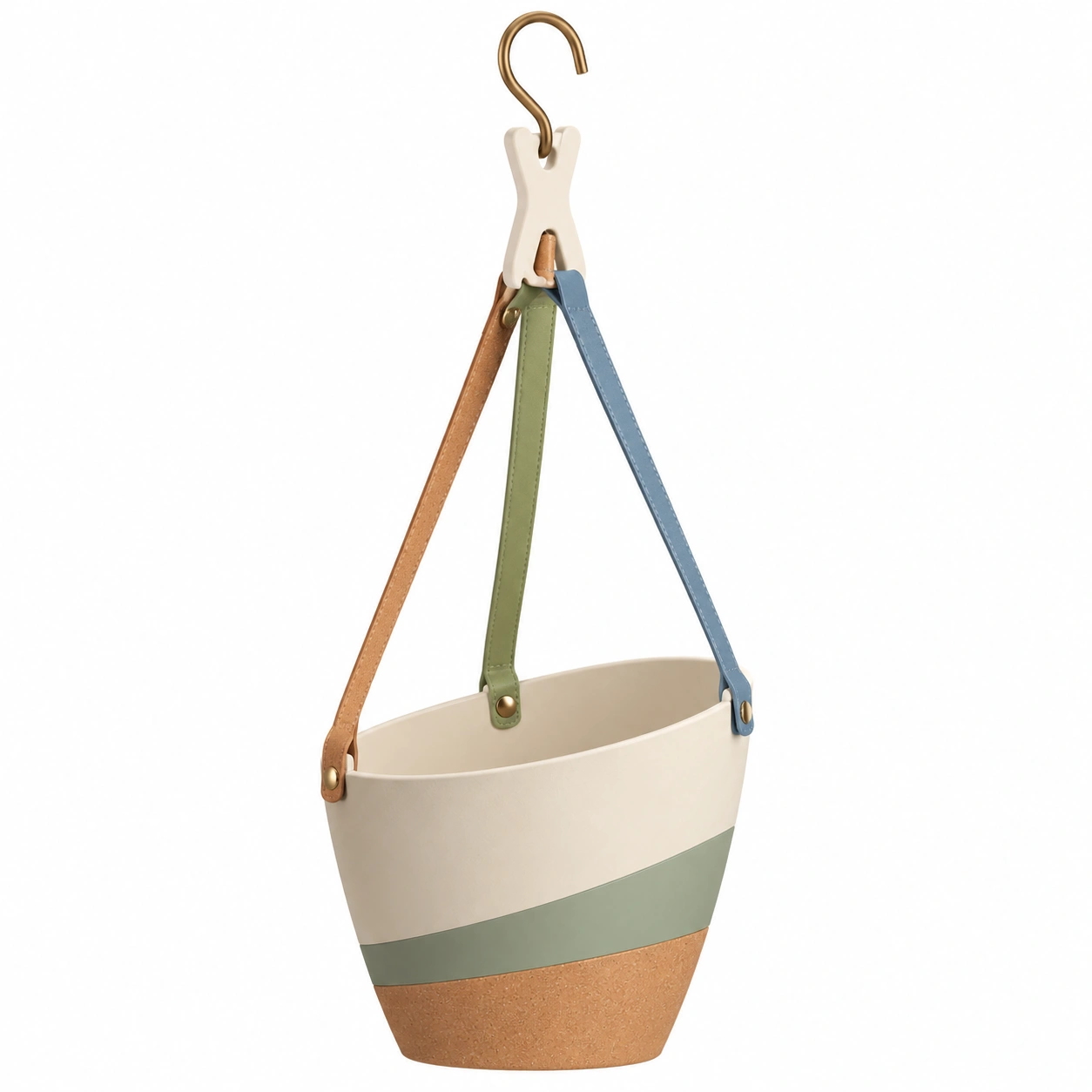 Macetero Colgante Multicolor con Corcho-JARNOVIEL