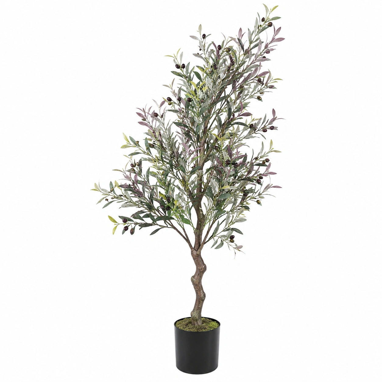 Árbol de Olivo Artificial con Frutos en Maceta 180cm Verde-JARNOVIEL