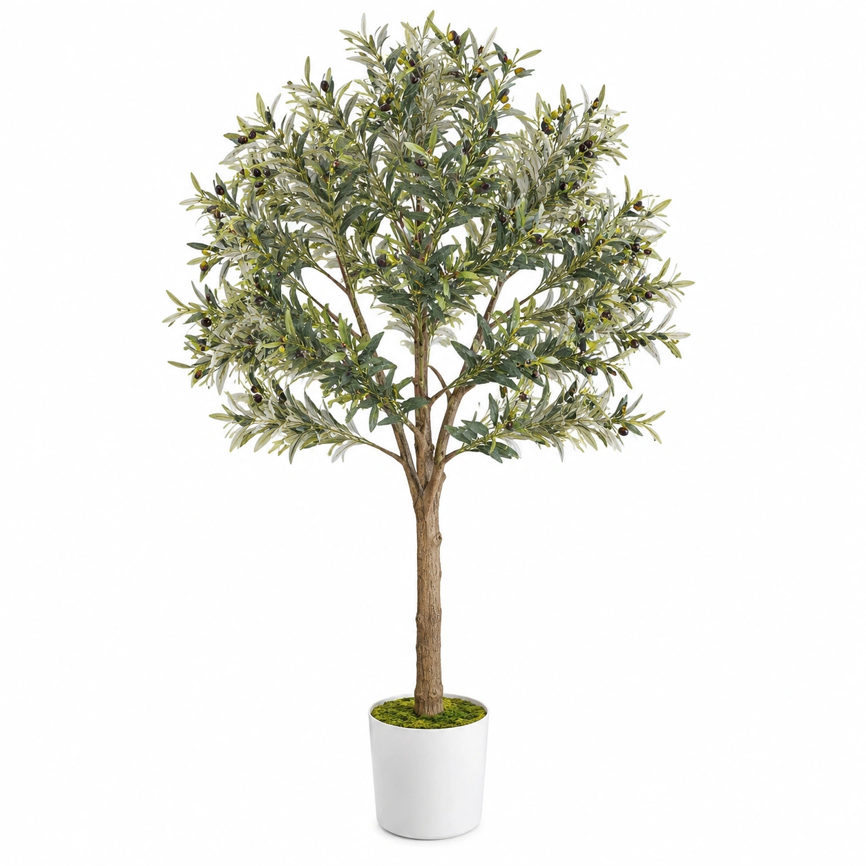 Árbol de olivo artificial 180 cm decoración interior verde-JARNOVIEL