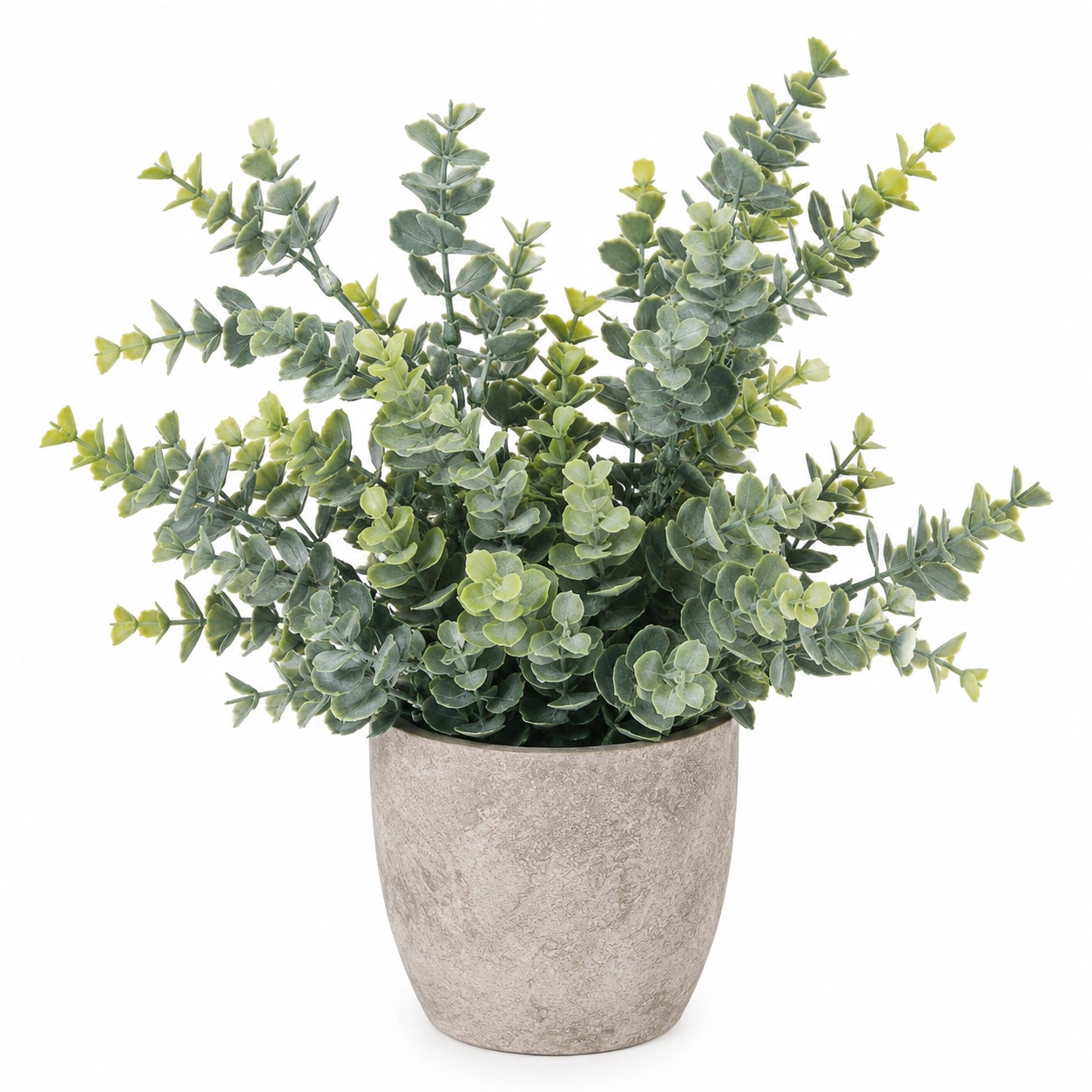 Planta Artificial de Eucalipto en Maceta Verde 30 cm-JARNOVIEL