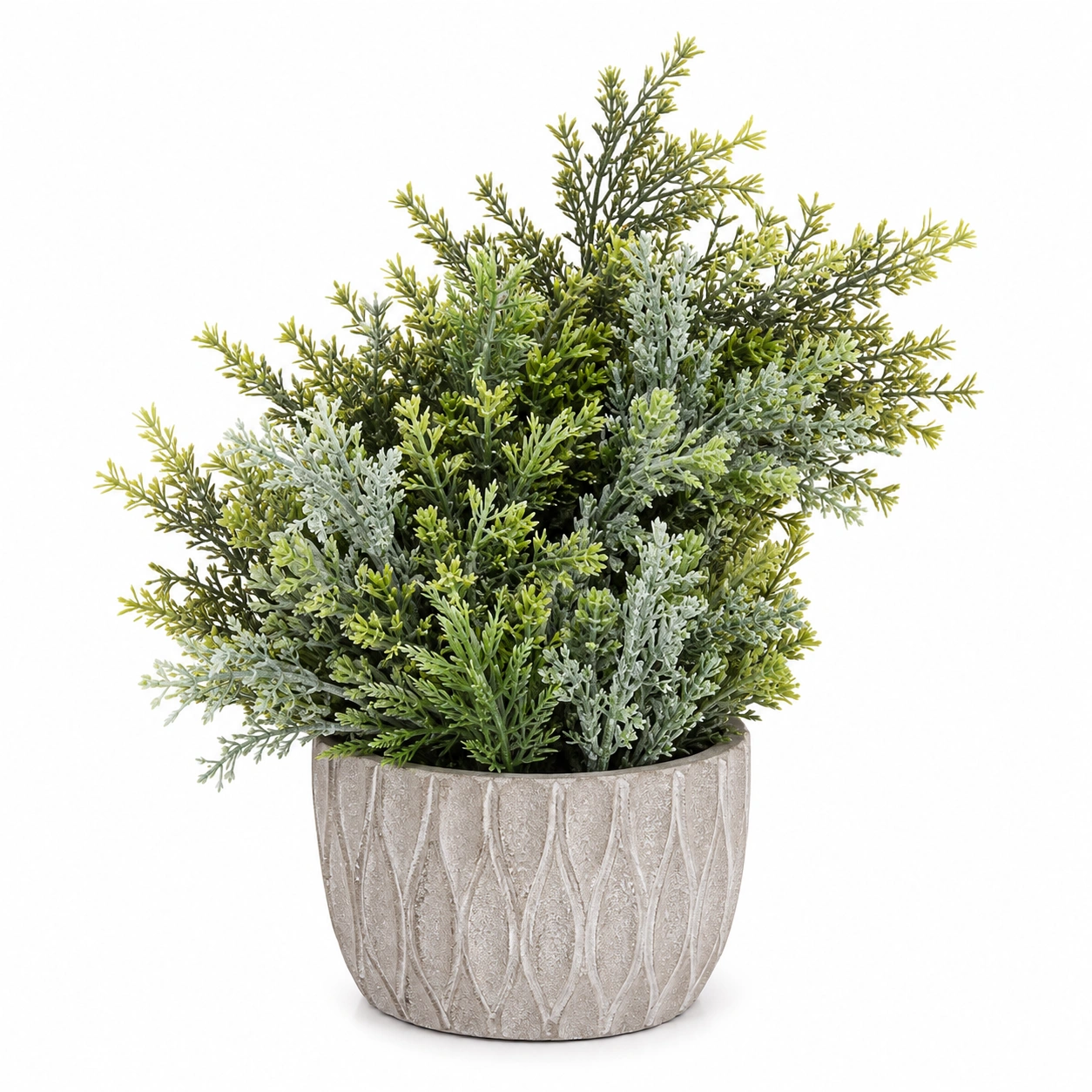 Planta Artificial Verde con Maceta Decorativa-JARNOVIEL