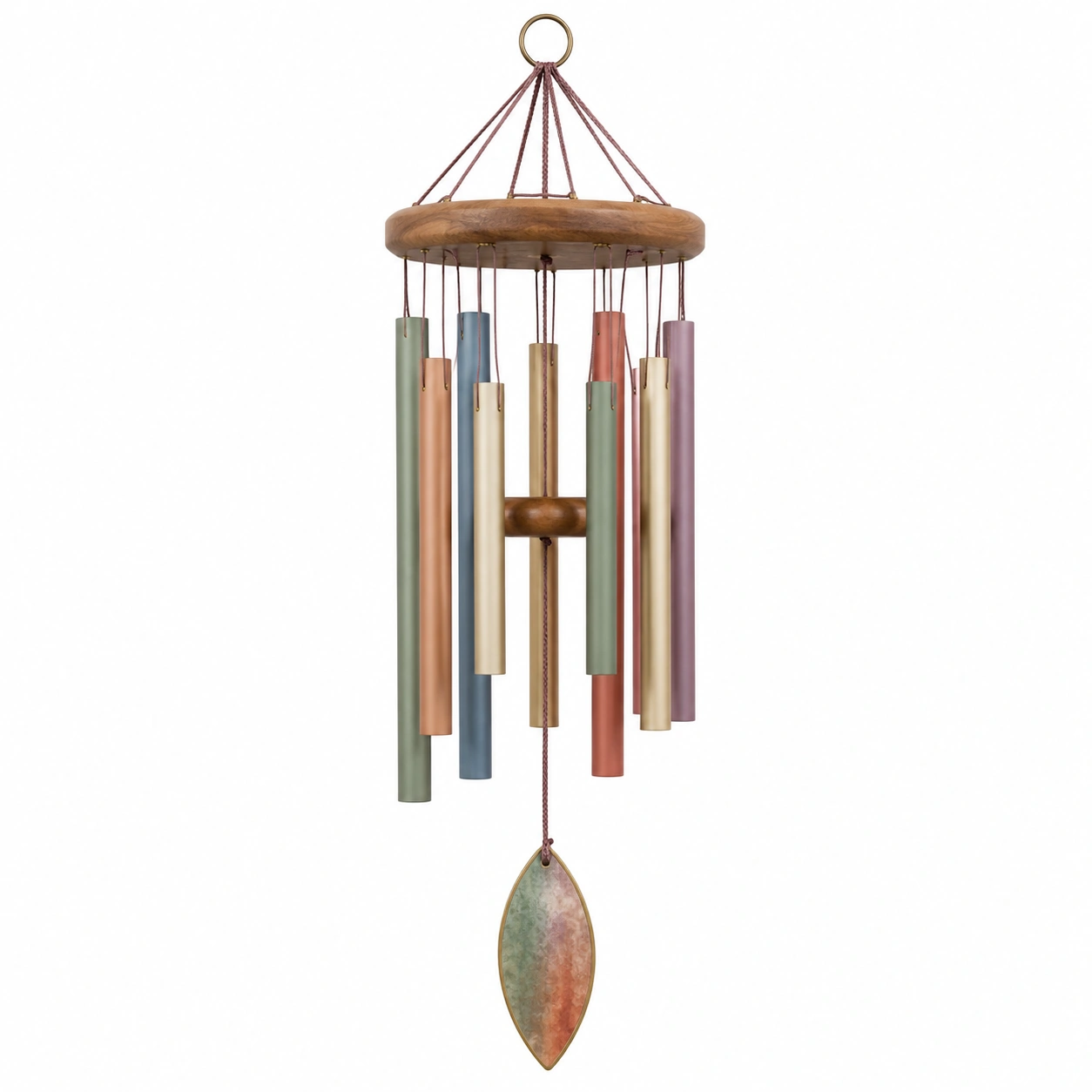 Carillón de Viento Colgante Multicolor con Tubos Metálicos 80 cm-JARNOVIEL