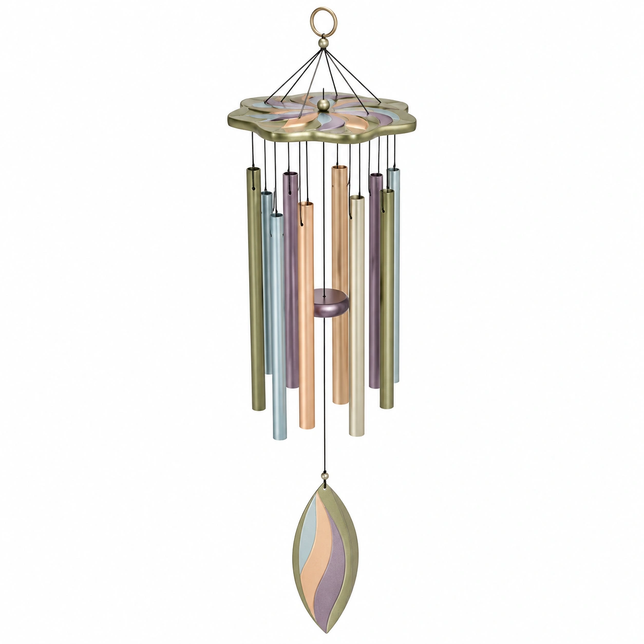 Campana de Viento Tubular Multicolor de 80cm para Exteriores-JARNOVIEL