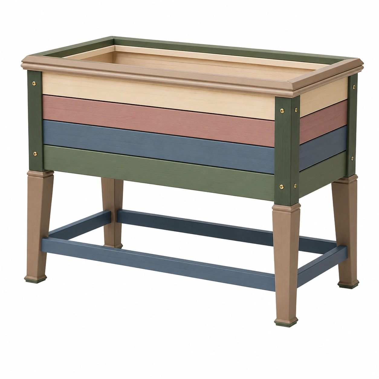 Jardinera Elevada Multicolor 80x40x70 cm para Interior y Exterior-JARNOVIEL