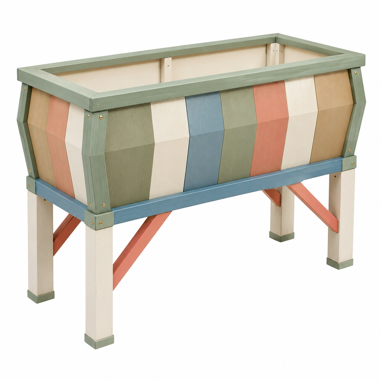 Jardinera Elevada Multicolor para Exterior con Sistema de Drenaje-JARNOVIEL