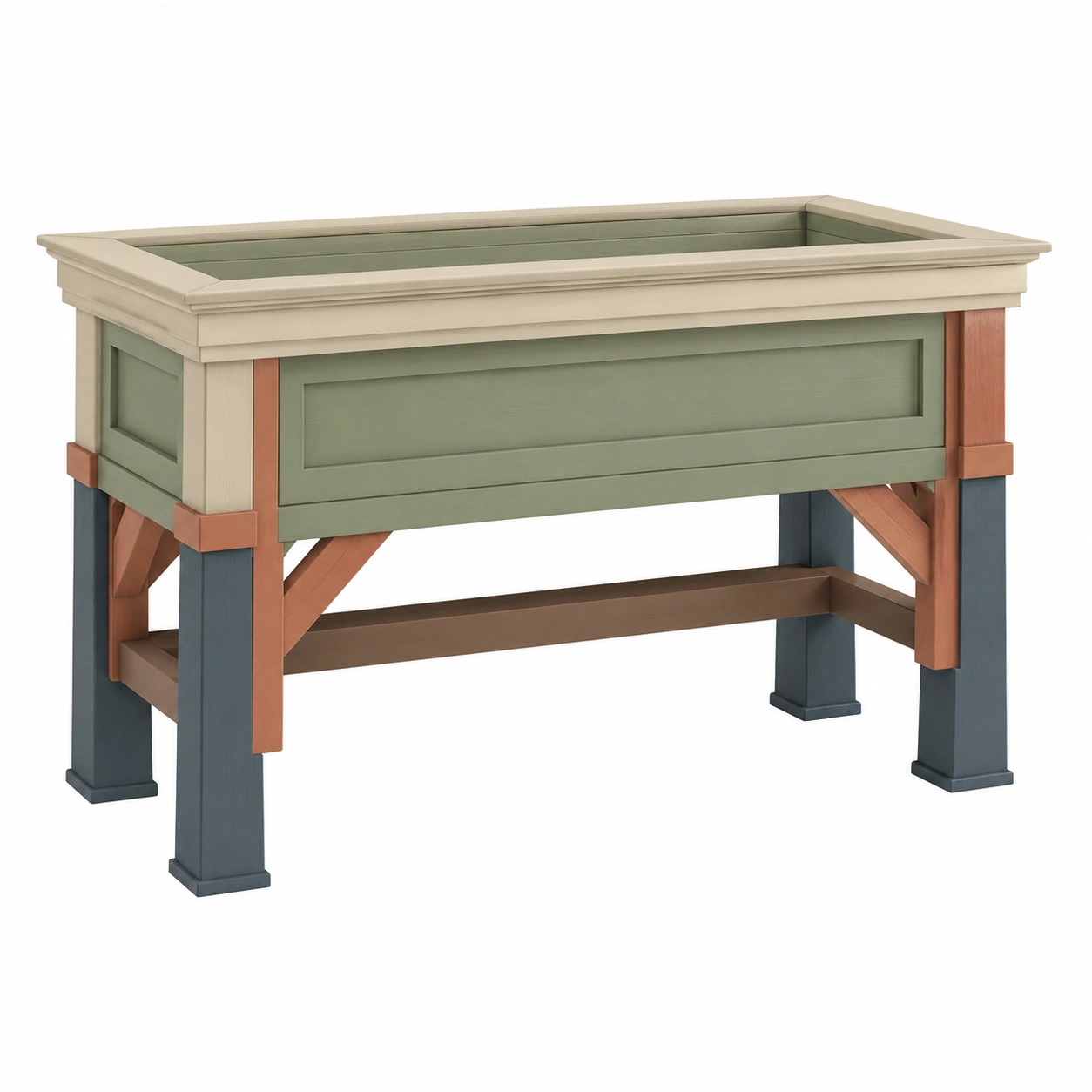 Cajonera de Cultivo Elevada para Jardín 120x40x80 cm Multicolor-JARNOVIEL