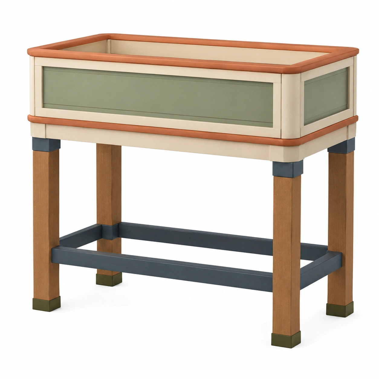 Mesa de Cultivo Elevada Multicolor con Sistema de Drenaje para Exteriores-JARNOVIEL