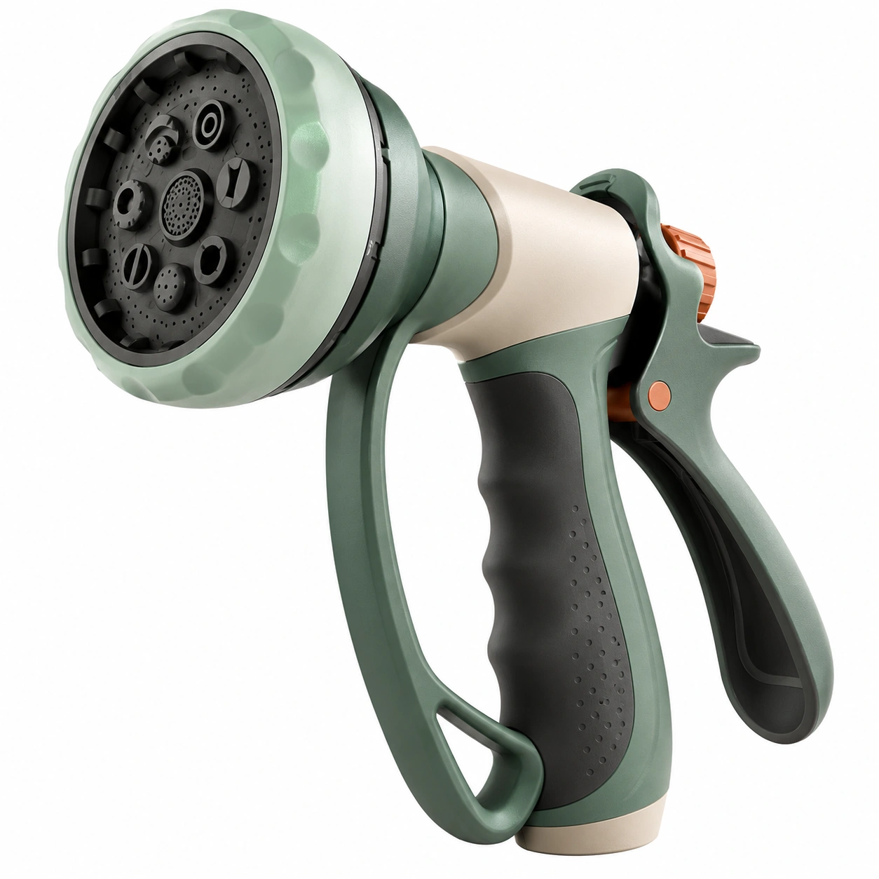 Pistola de Riego de Jardín Verde/Negro con 7 Modos de Pulverización-JARNOVIEL