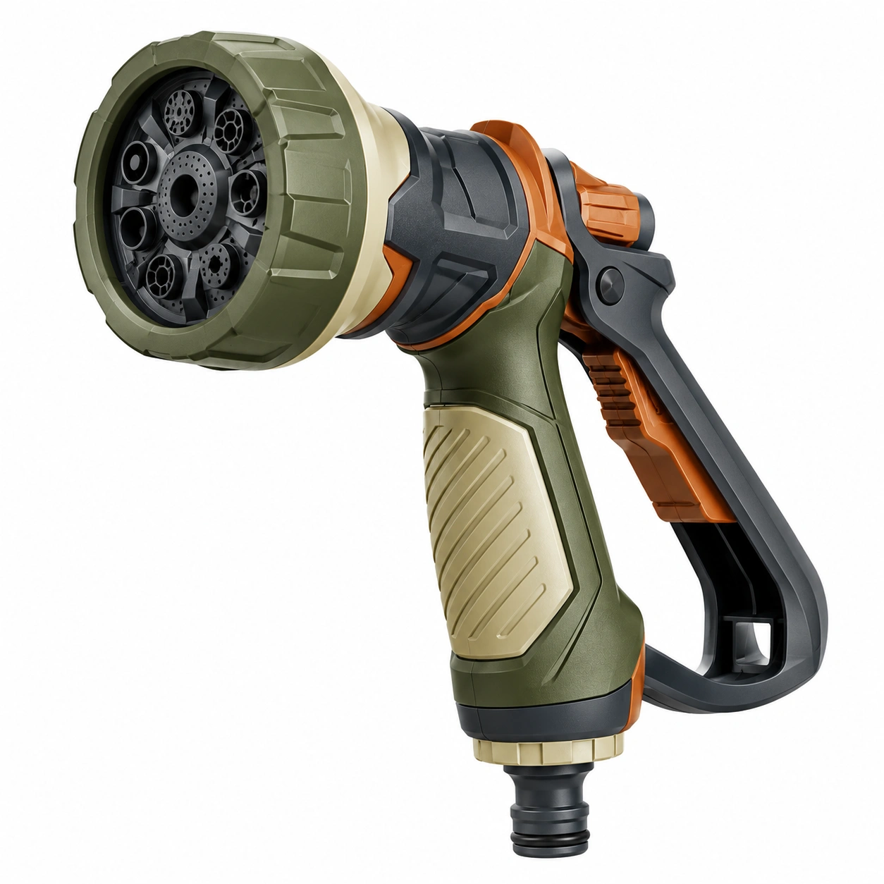 Pistola de Riego Multifuncional 9 Modos Verde/Naranja-JARNOVIEL