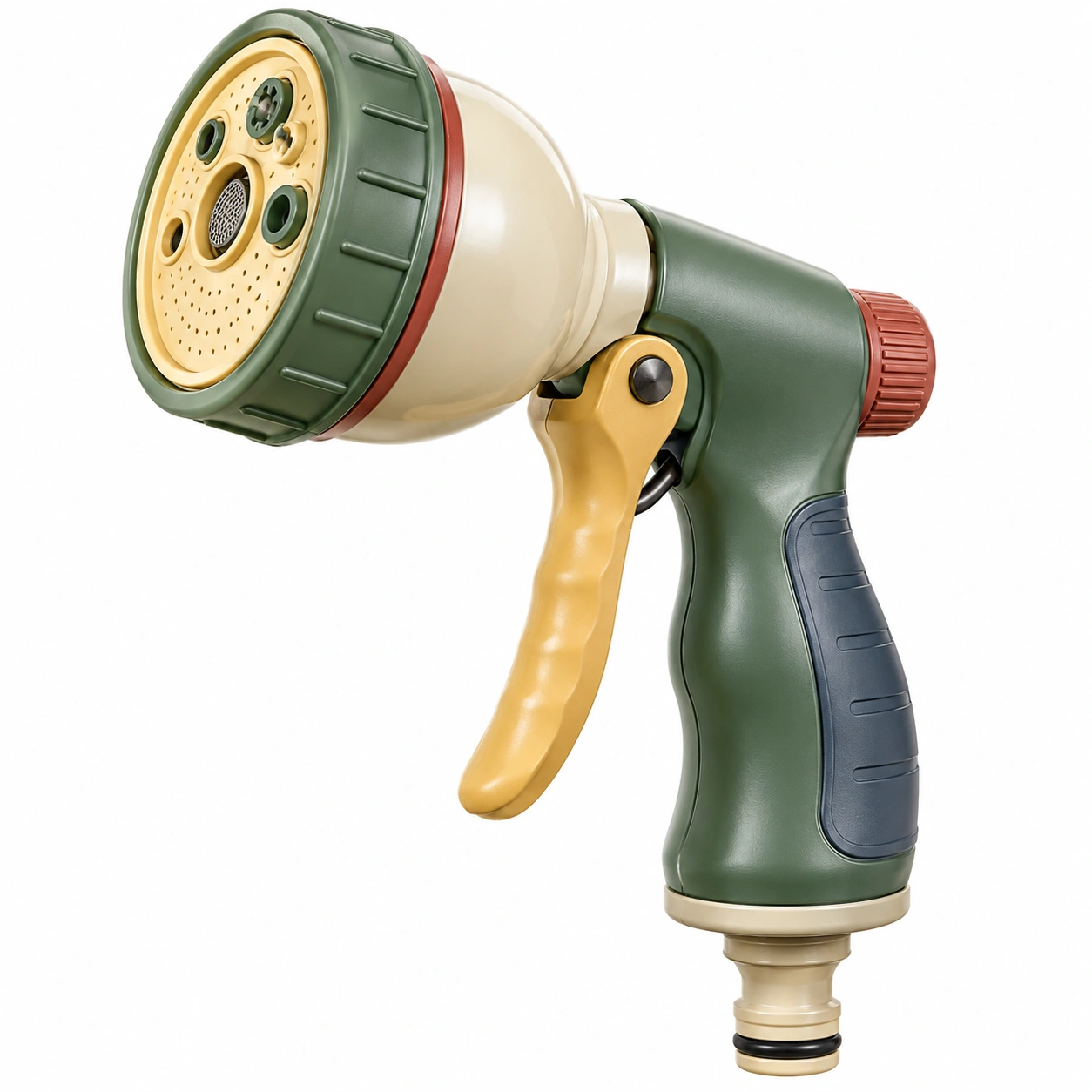 Pistola de Riego Multiusos con 8 Modos Verde y Beige-JARNOVIEL