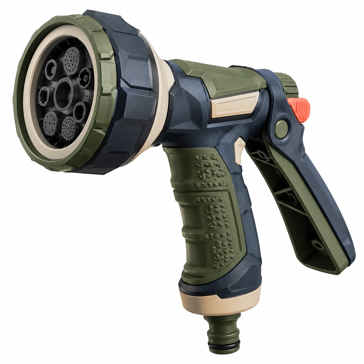 Pistola de Riego Multimodo Ergonomica para Jardín Verde/Azul/Beige-JARNOVIEL
