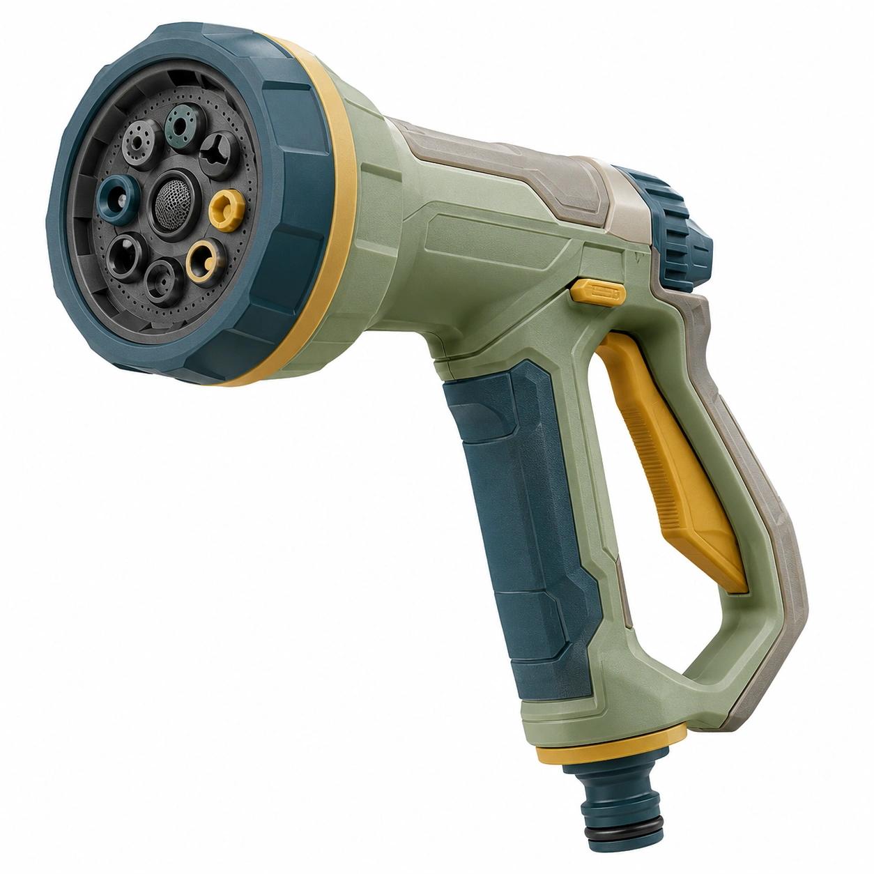 Pistola de Riego de Jardín Verde y Amarillo con 8 Modos-JARNOVIEL