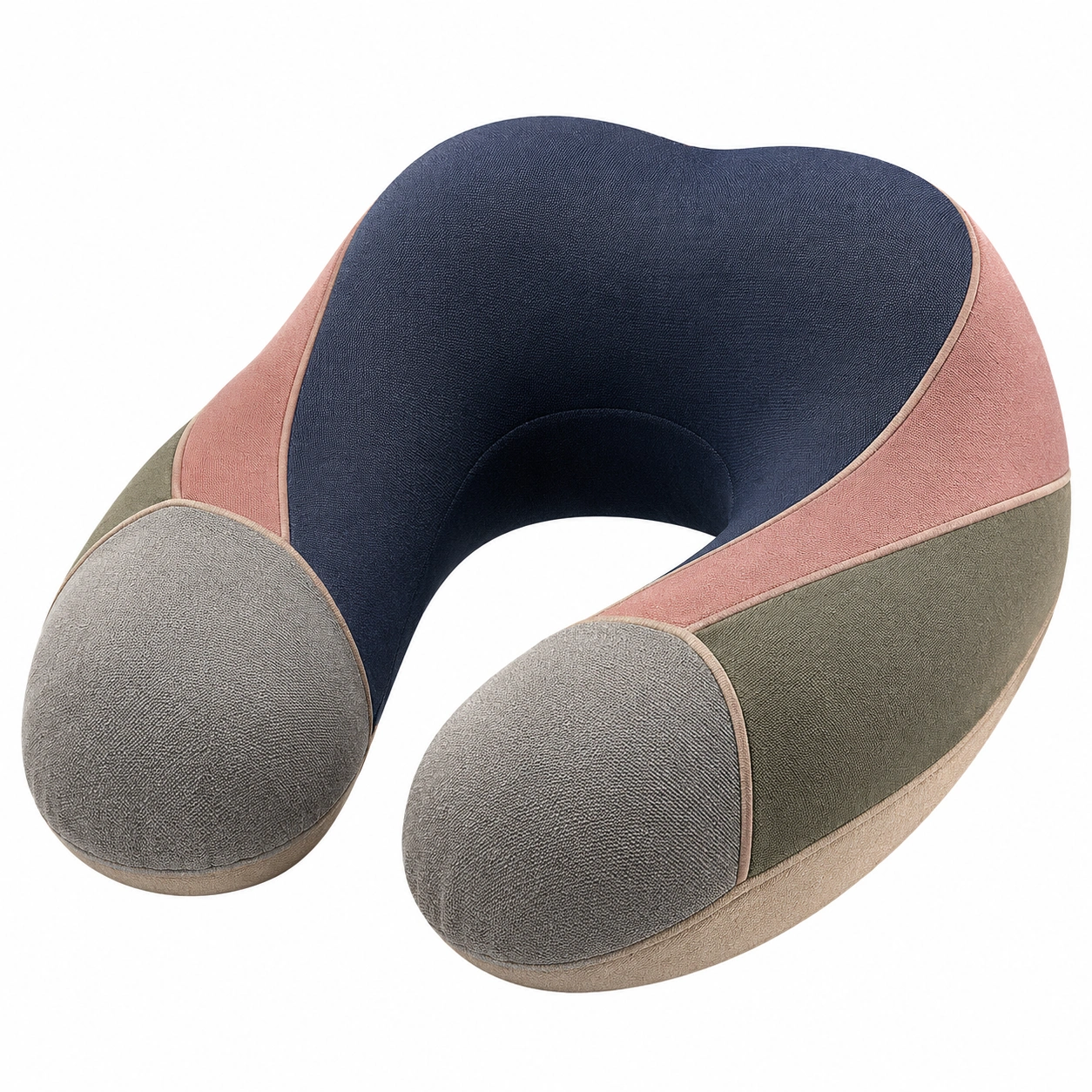 Almohada de Viaje en Forma de U Multicolor Azul/Rosa/Gris/Verde-MEUB VEXA