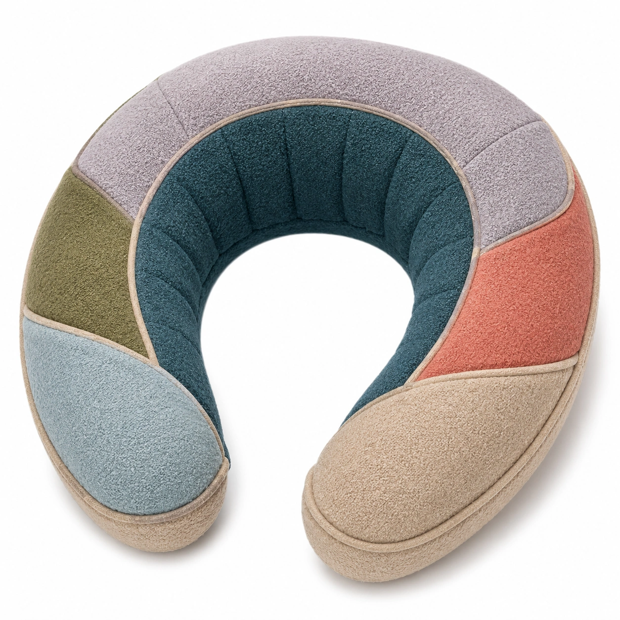 Cojín de Viaje en Forma de U Multicolor Suave y Ergonómico-MEUB VEXA
