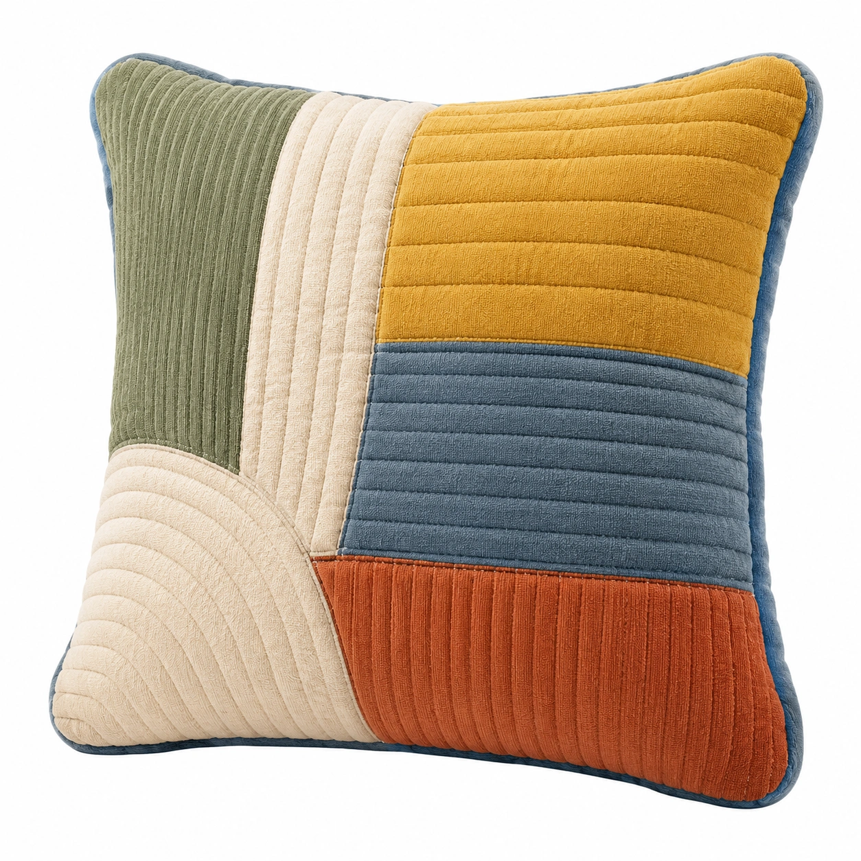 Cojín cuadrado multicolor acolchado de 45x45cm-MEUB VEXA