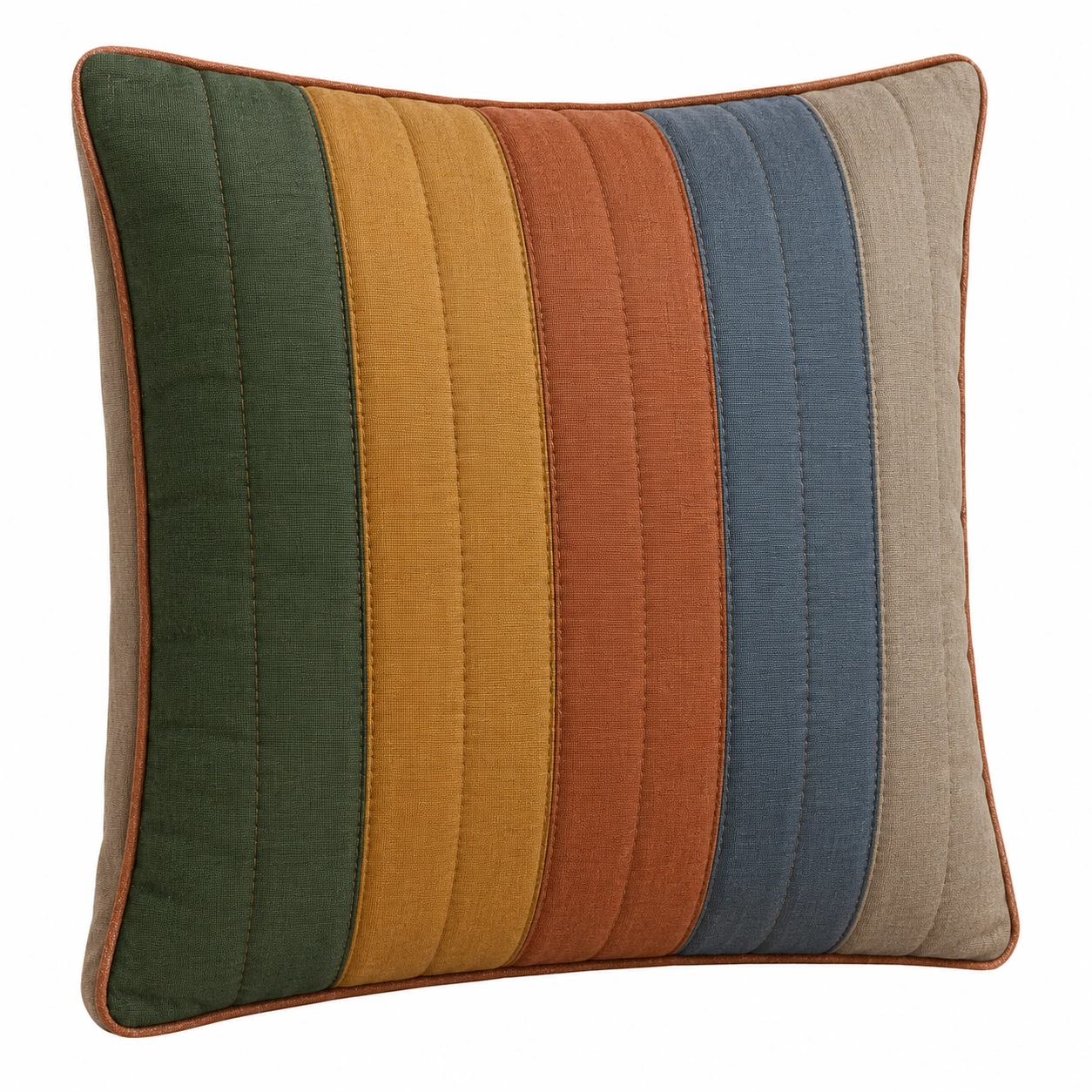 Cojín decorativo de rayas multicolor 45x45 cm-MEUB VEXA