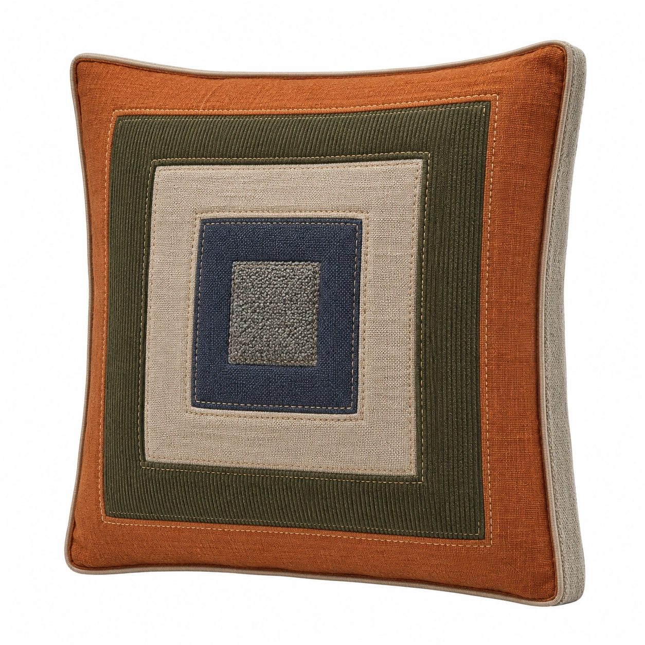 Cojín Decorativo Geométrico Multicolor 45x45cm-MEUB VEXA