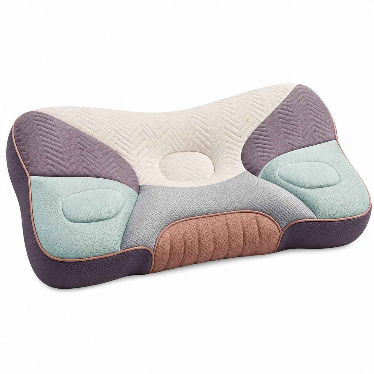 Almohada ergonómica multicolor con soporte cervical-MEUB VEXA