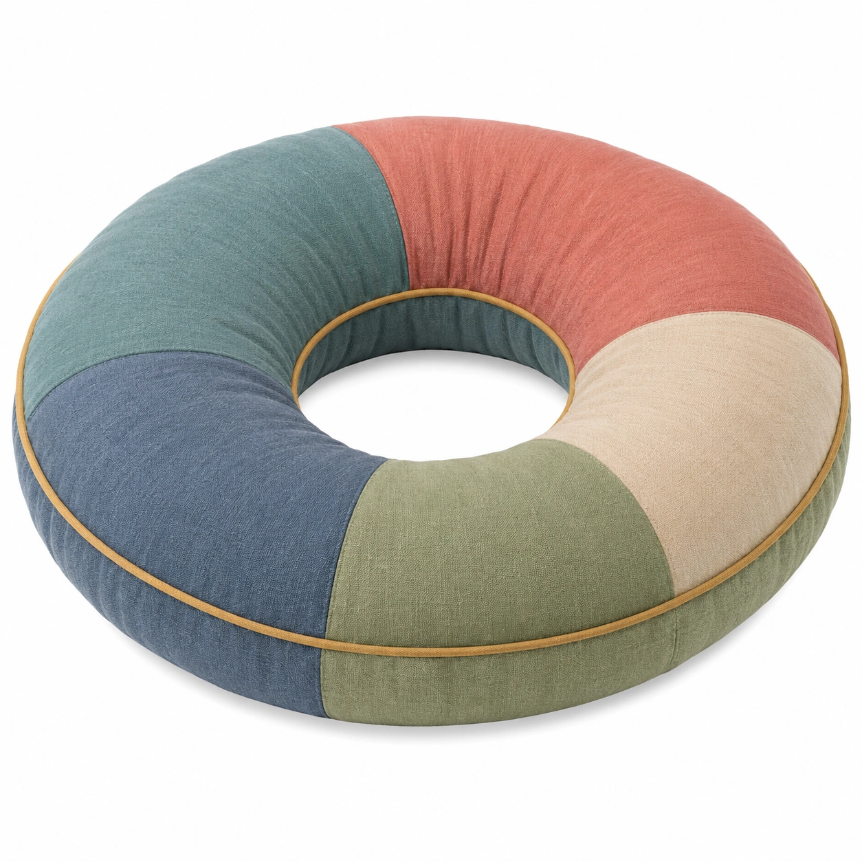 Cojín Redondo Multicolor para Decoración de Hogar-MEUB VEXA
