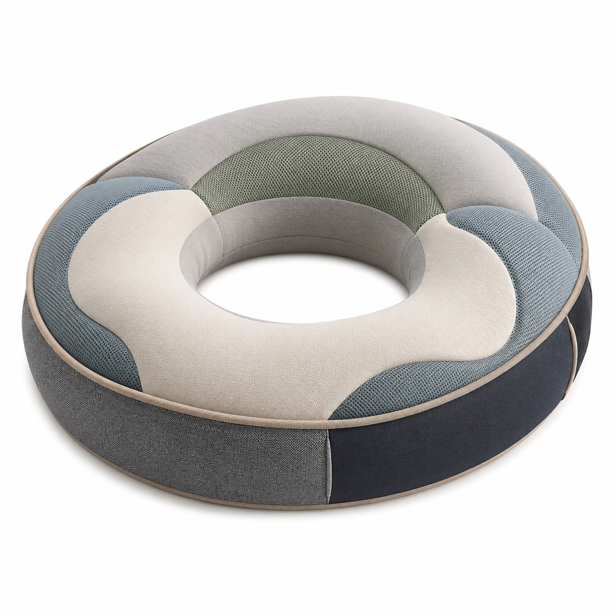 Cojín Circular Ergonómico Multicolor - Gris/Verde/Azul/Beige-MEUB VEXA