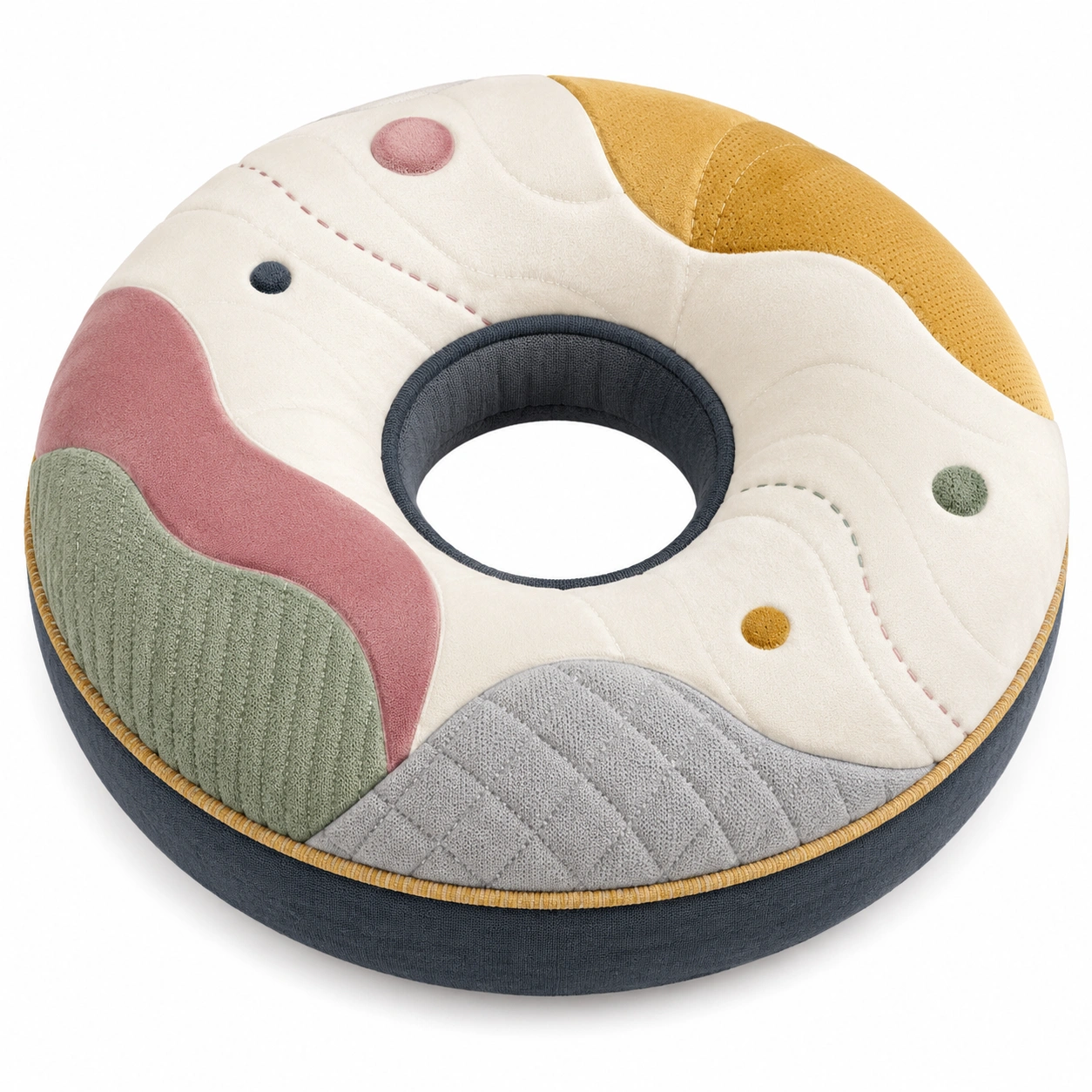 Cojín ergonómico redondo de algodón multicolor-MEUB VEXA
