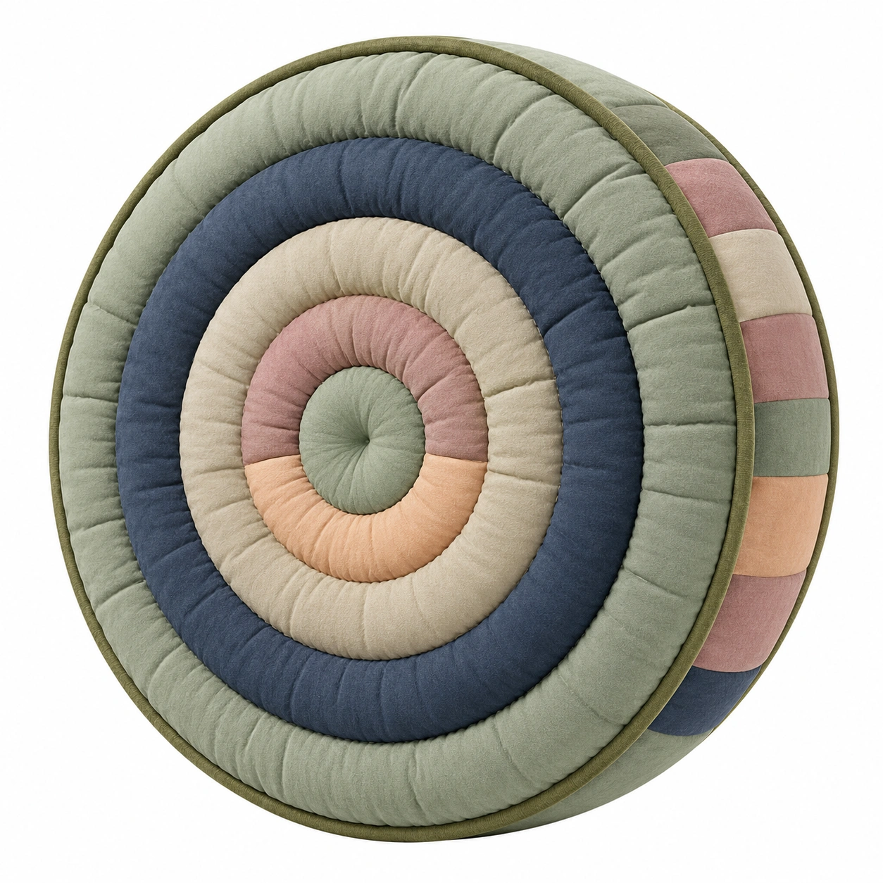 Cojín Decorativo Circular Acolchado Multicolor-MEUB VEXA