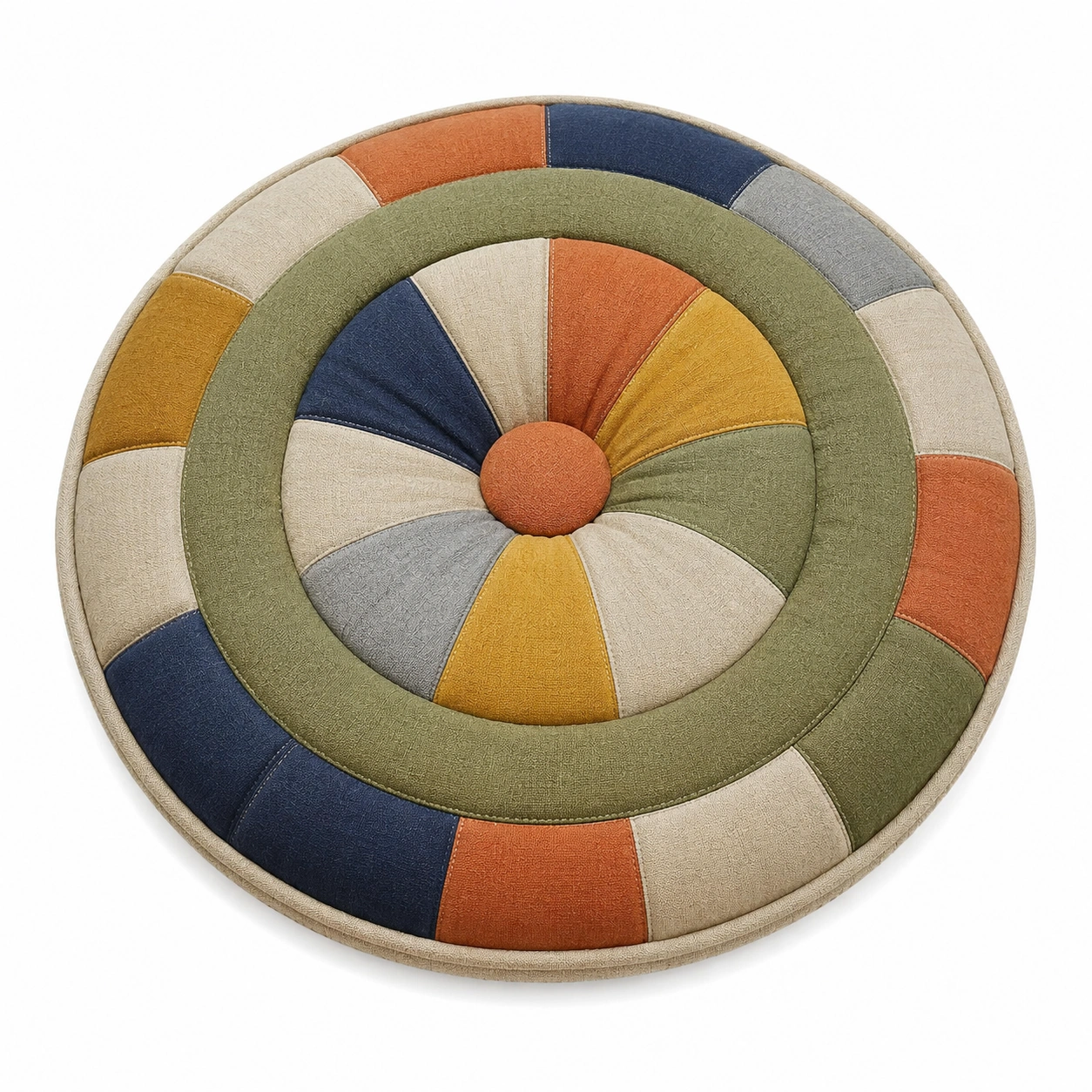 Cojín Redondo Decorativo Multicolor 50 cm-MEUB VEXA