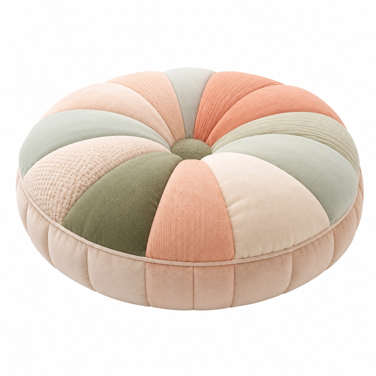 Cojín Redondo Multicolor Patchwork 45 cm-MEUB VEXA