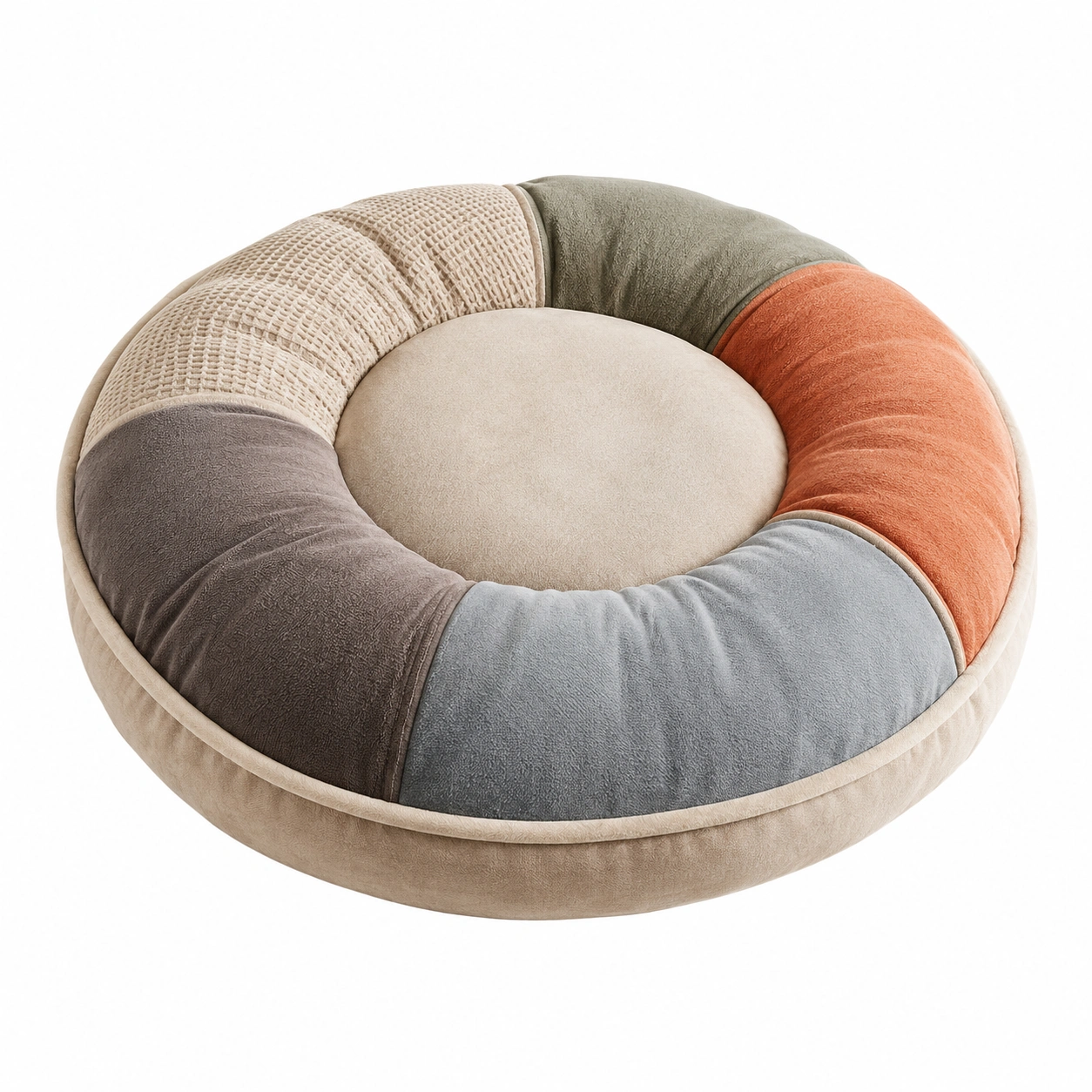 Cojín redondo multicolor de 55 cm-MEUB VEXA