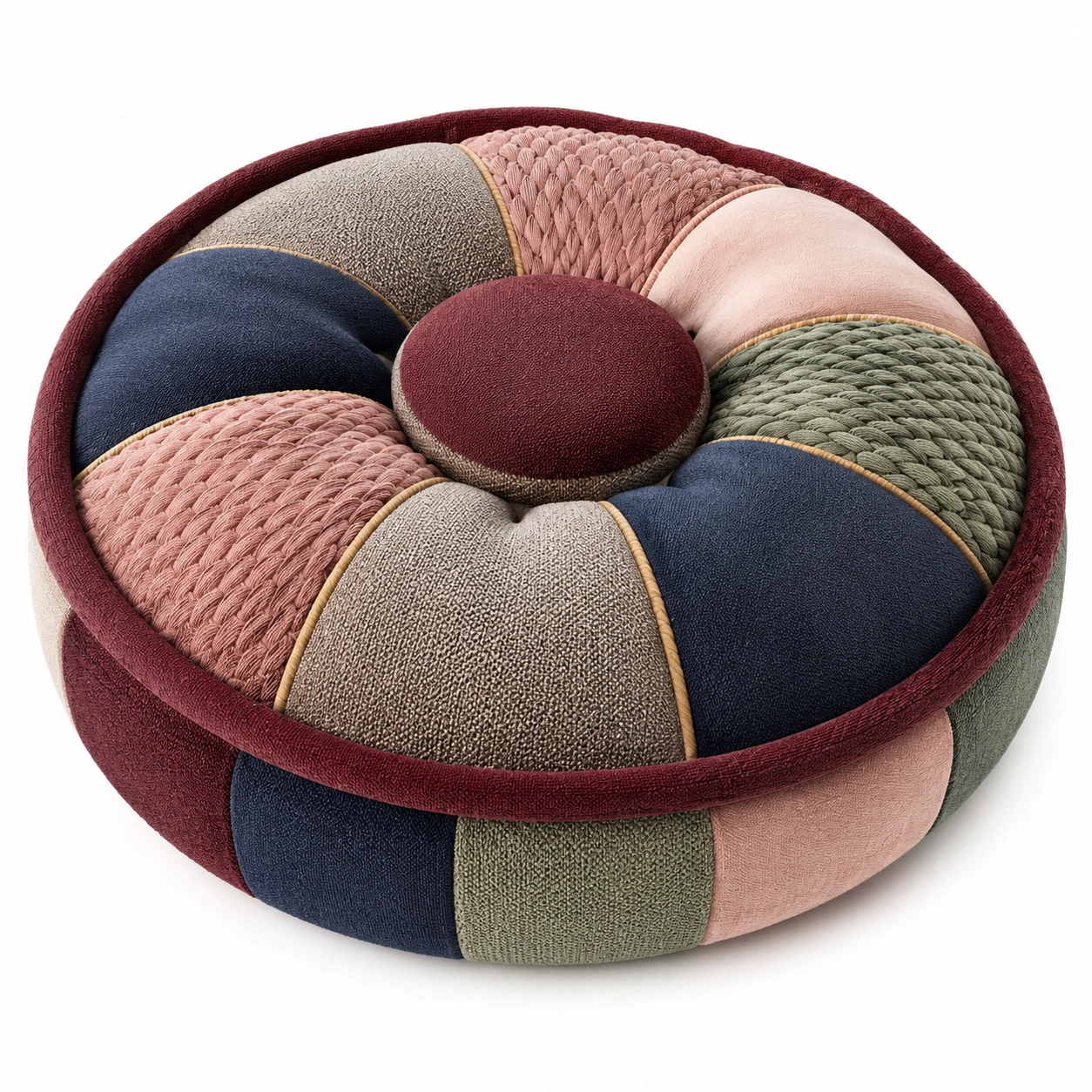 Cojín Redondo Decorativo Multicolor 45cm-MEUB VEXA