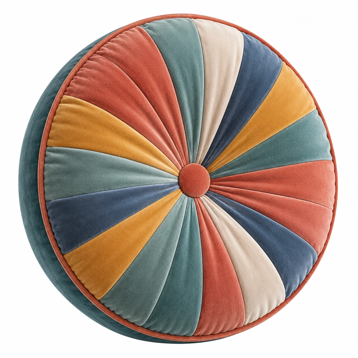 Cojín Redondo Multicolor Decorativo 40cm-MEUB VEXA