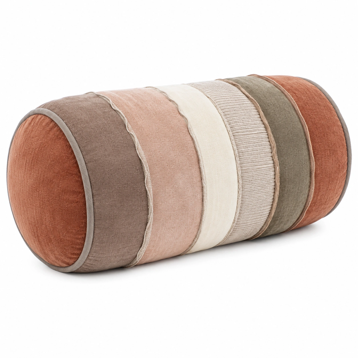 Cojín cilíndrico decorativo multicolor 50x20 cm-MEUB VEXA