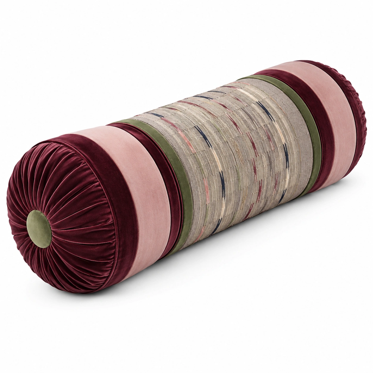 Cojín cilíndrico decorativo multicolor 50cm-MEUB VEXA