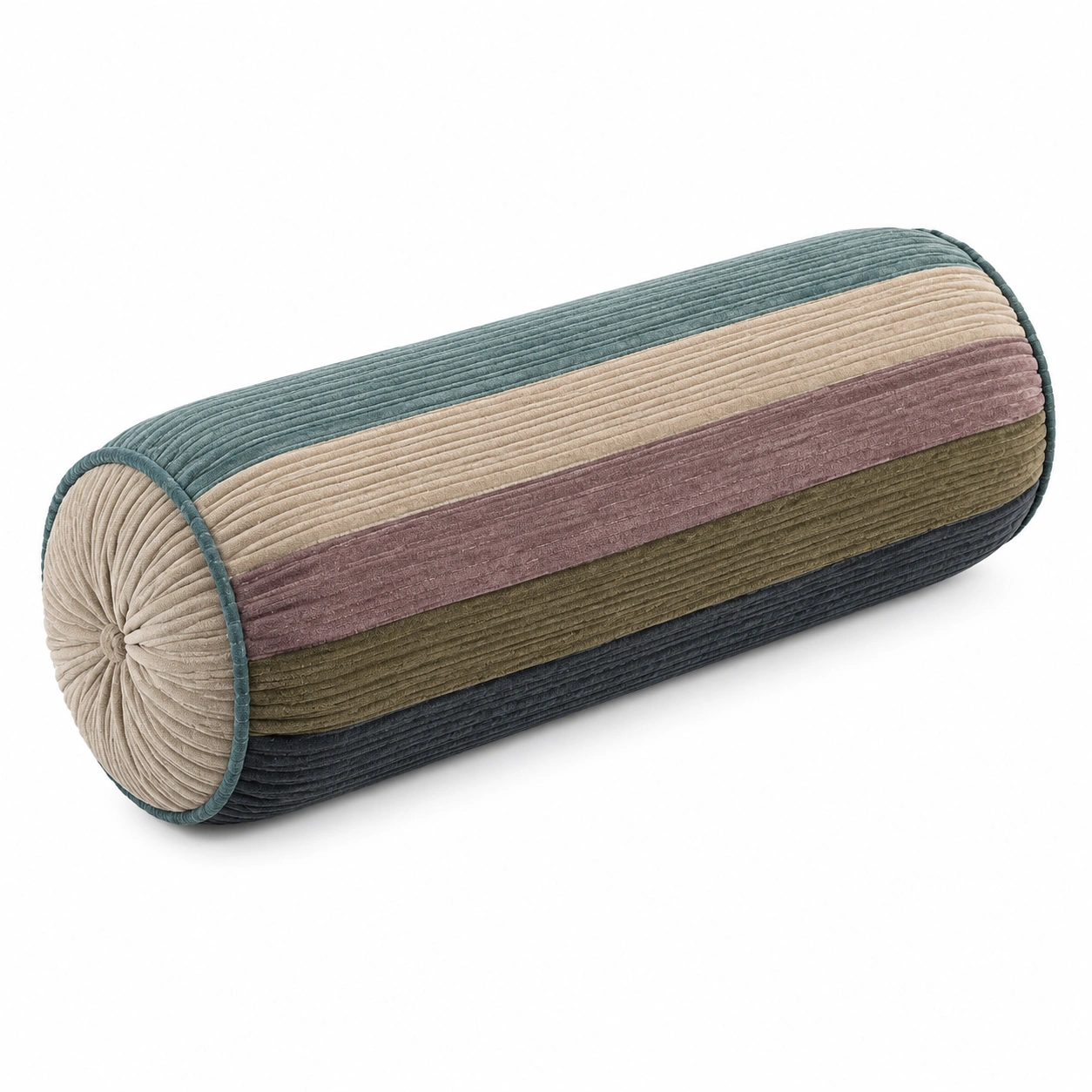 Cojín Cylindrico Multicolor de Pana 50x20cm-MEUB VEXA
