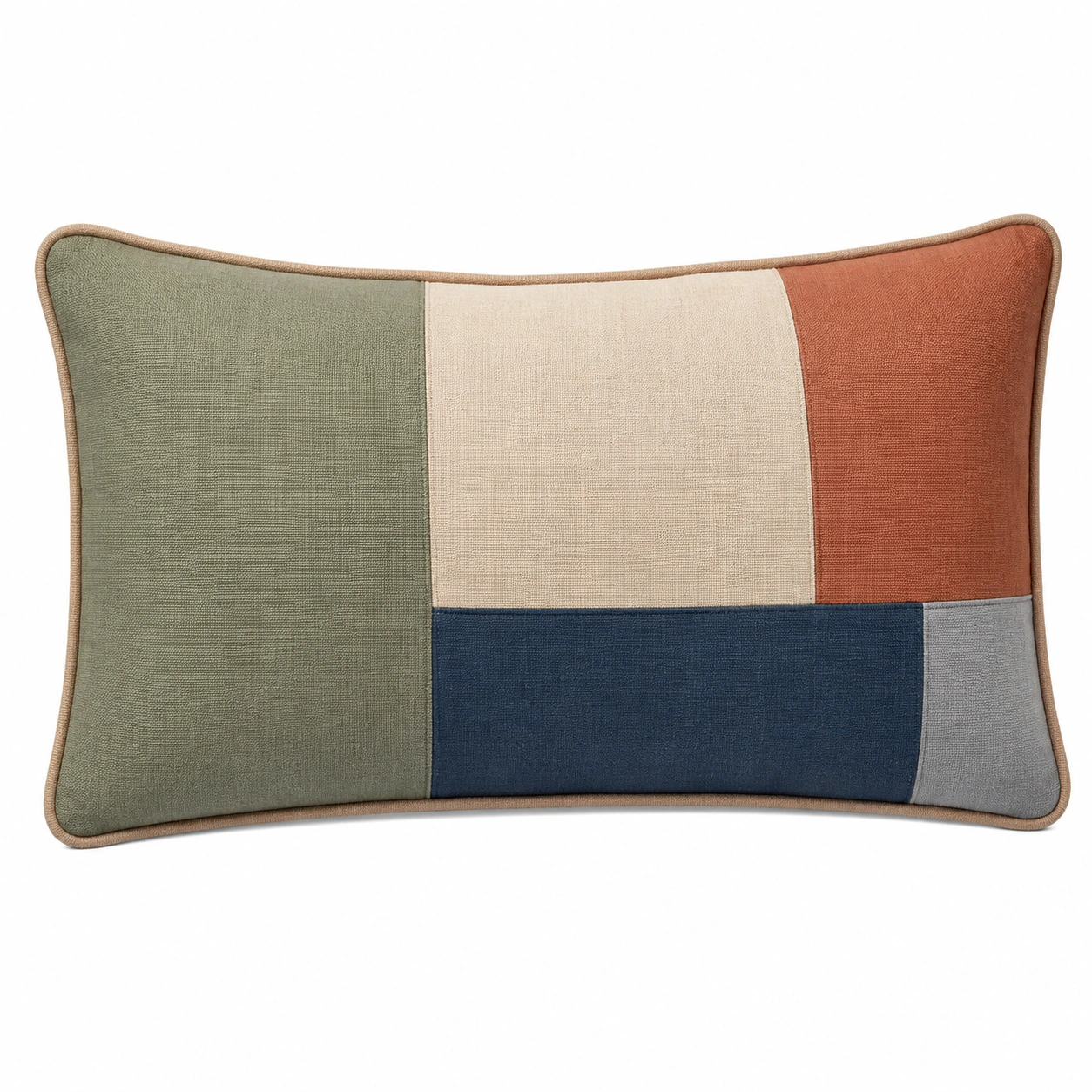Cojín decorativo rectangular patchwork multicolor 50x30cm-MEUB VEXA