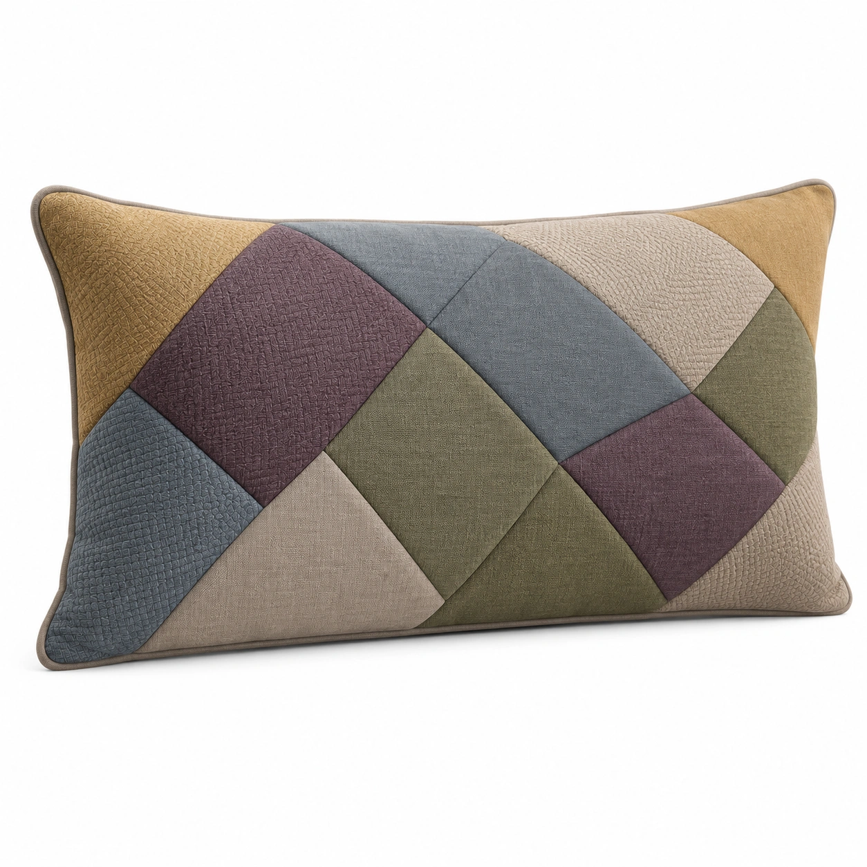 Cojín Decorativo Rectangular Patchwork Multicolor 60x30cm-MEUB VEXA
