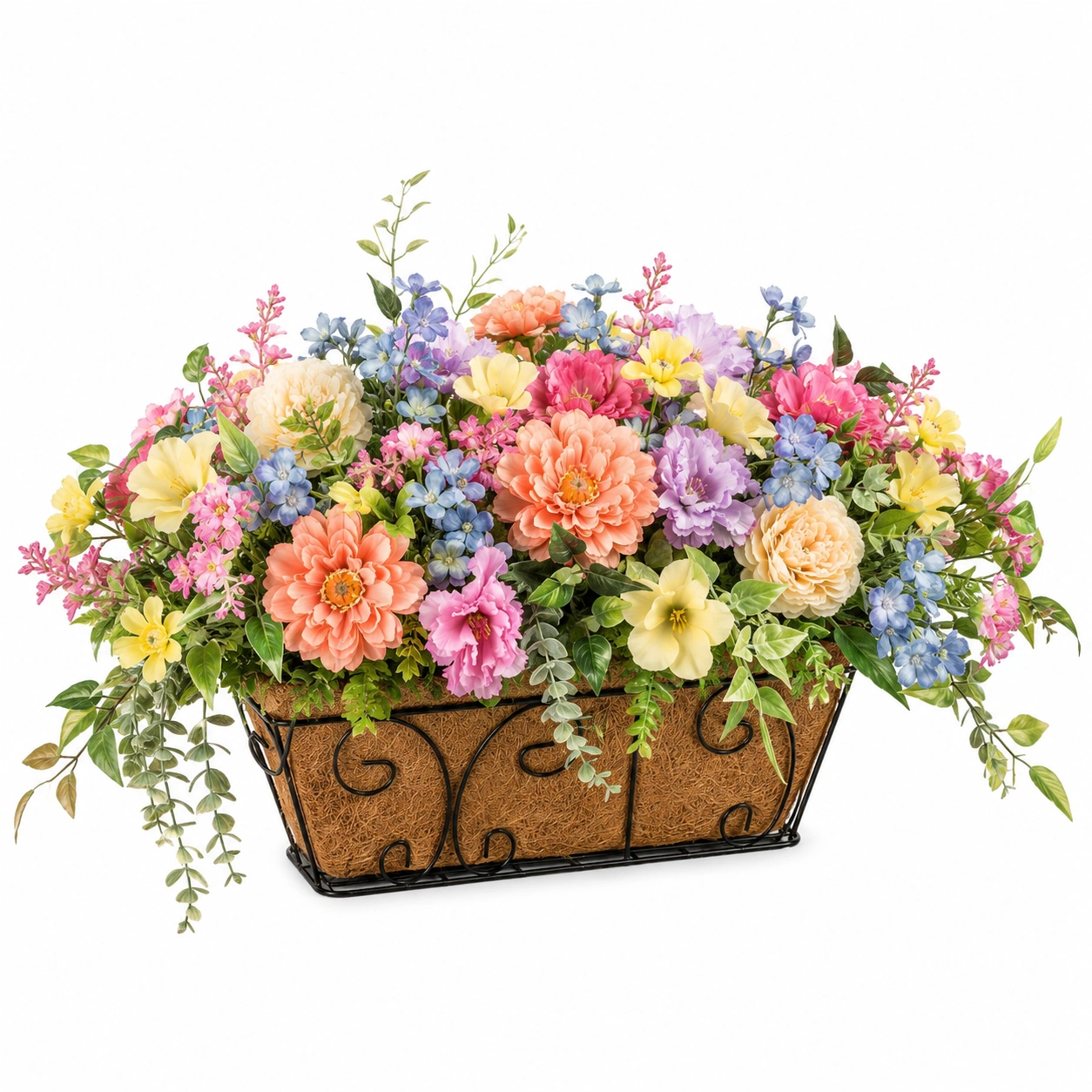 Arreglo Floral Artificial Multicolor con Flores Grandes-ULQERNIKA