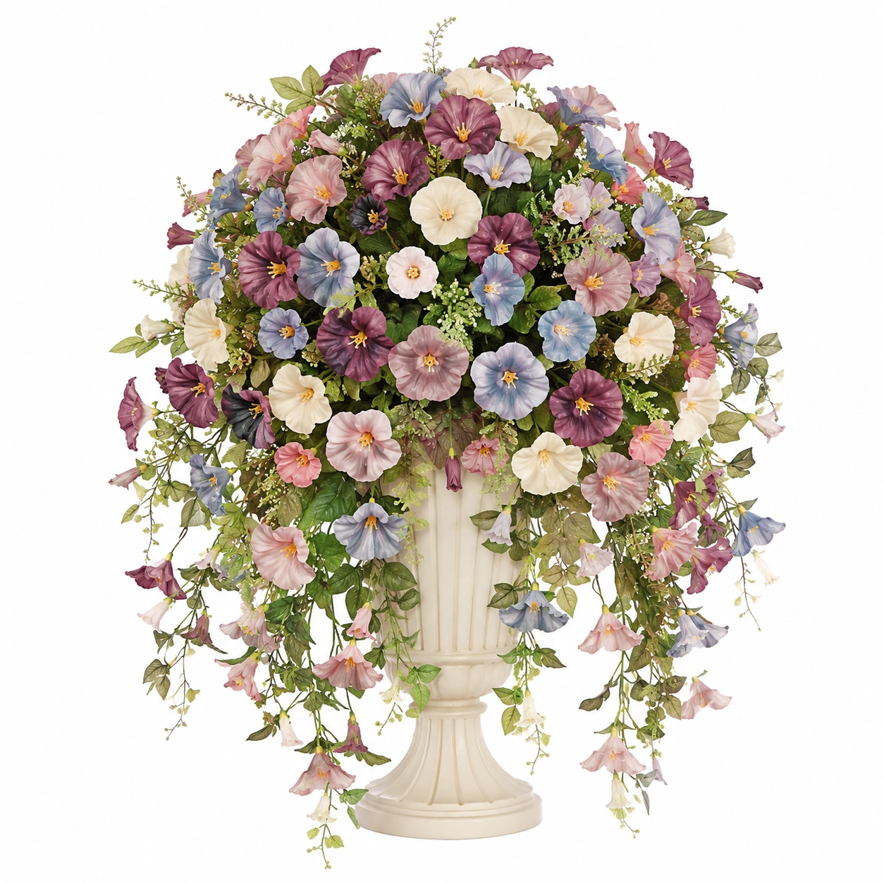 Arreglo Floral Artificial Multicolor en Jarrón Decorativo-ULQERNIKA