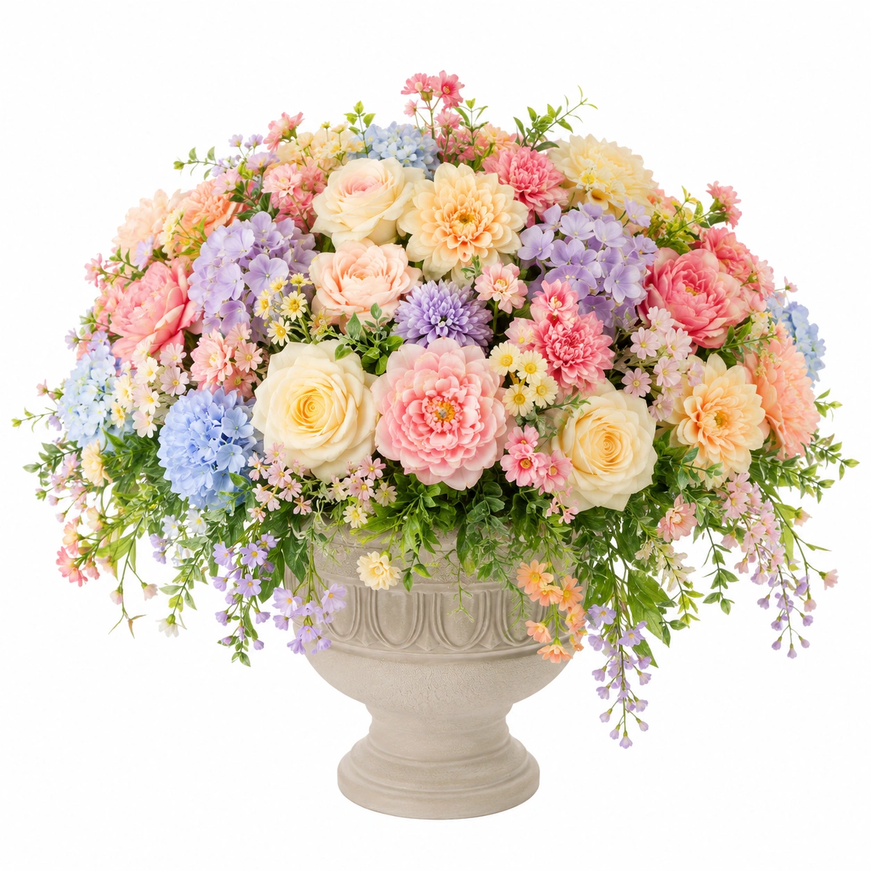 Centros de Mesa con Flores Artificiales en Maceta Color Pastel-ULQERNIKA