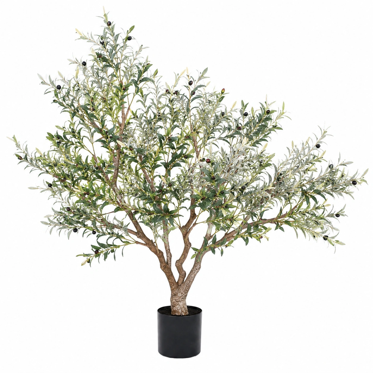 Árbol Olivo Artificial con Maceta 150 cm Verde/Negro-ULQERNIKA