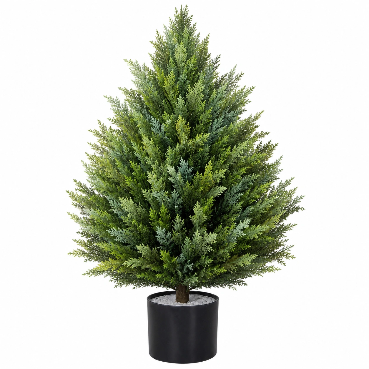 Árbol de Navidad Artificial Verde 90cm con Maceta-ULQERNIKA
