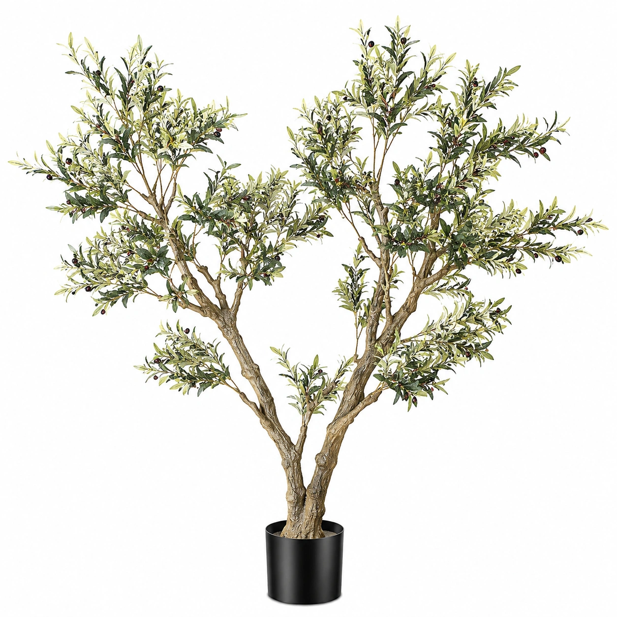 Árbol de Olivo Artificial Verde 150 cm con Maceta-ULQERNIKA