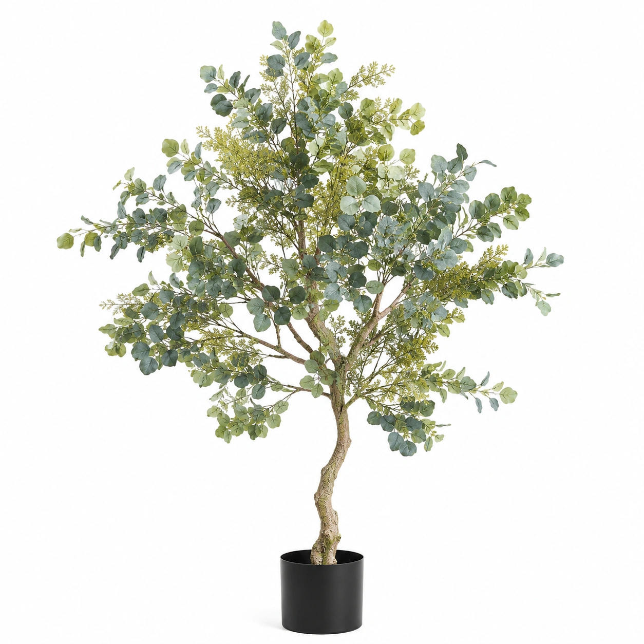 Árbol Artificial de Eucalipto Verde con Maceta, 150 cm-ULQERNIKA