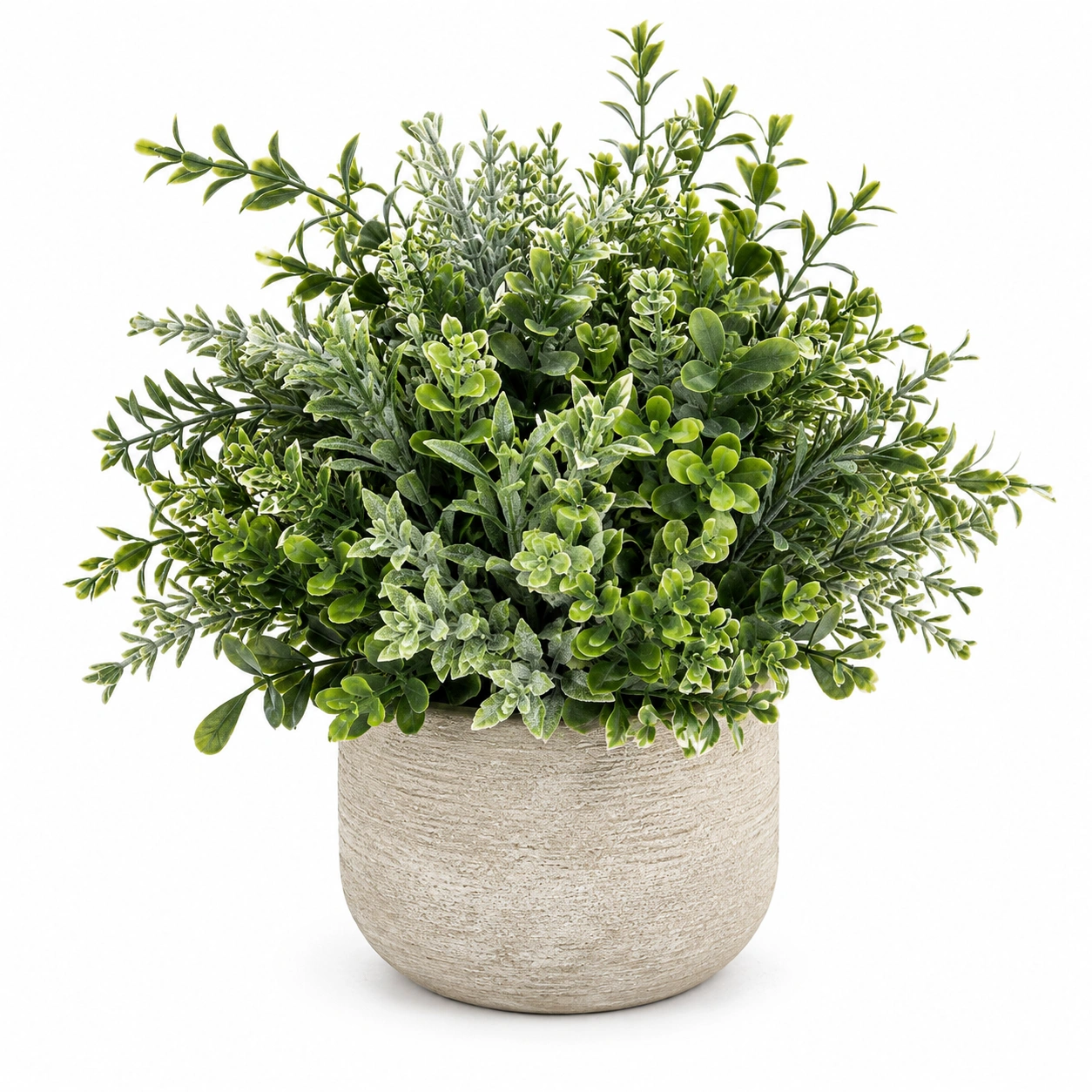 Planta Artificial Verde 25cm en Maceta Decorativa Interior-ULQERNIKA
