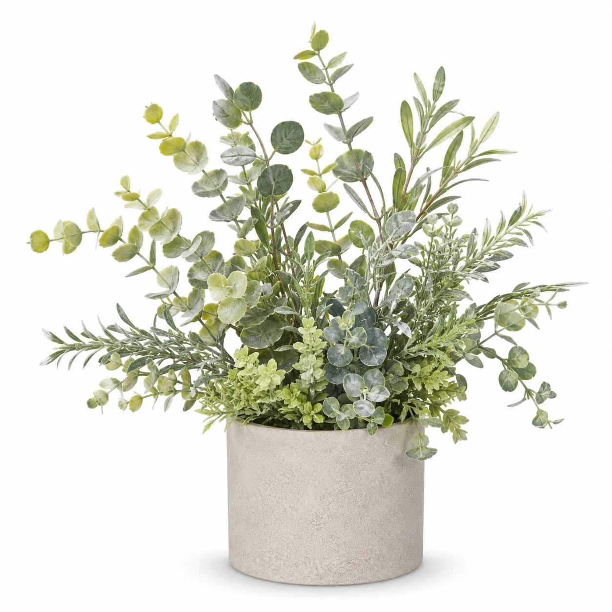 Planta Artificial Verde en Maceta Decorativa 40cm-ULQERNIKA