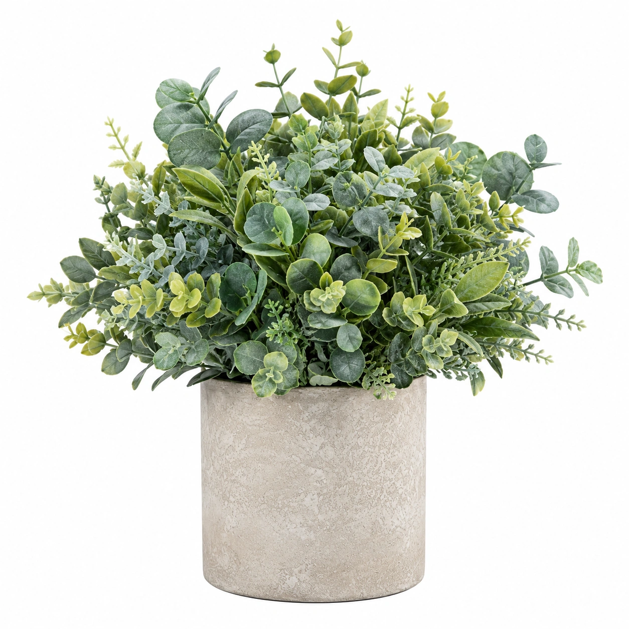 Planta Artificial Verde en Maceta con Efecto Realista-ULQERNIKA