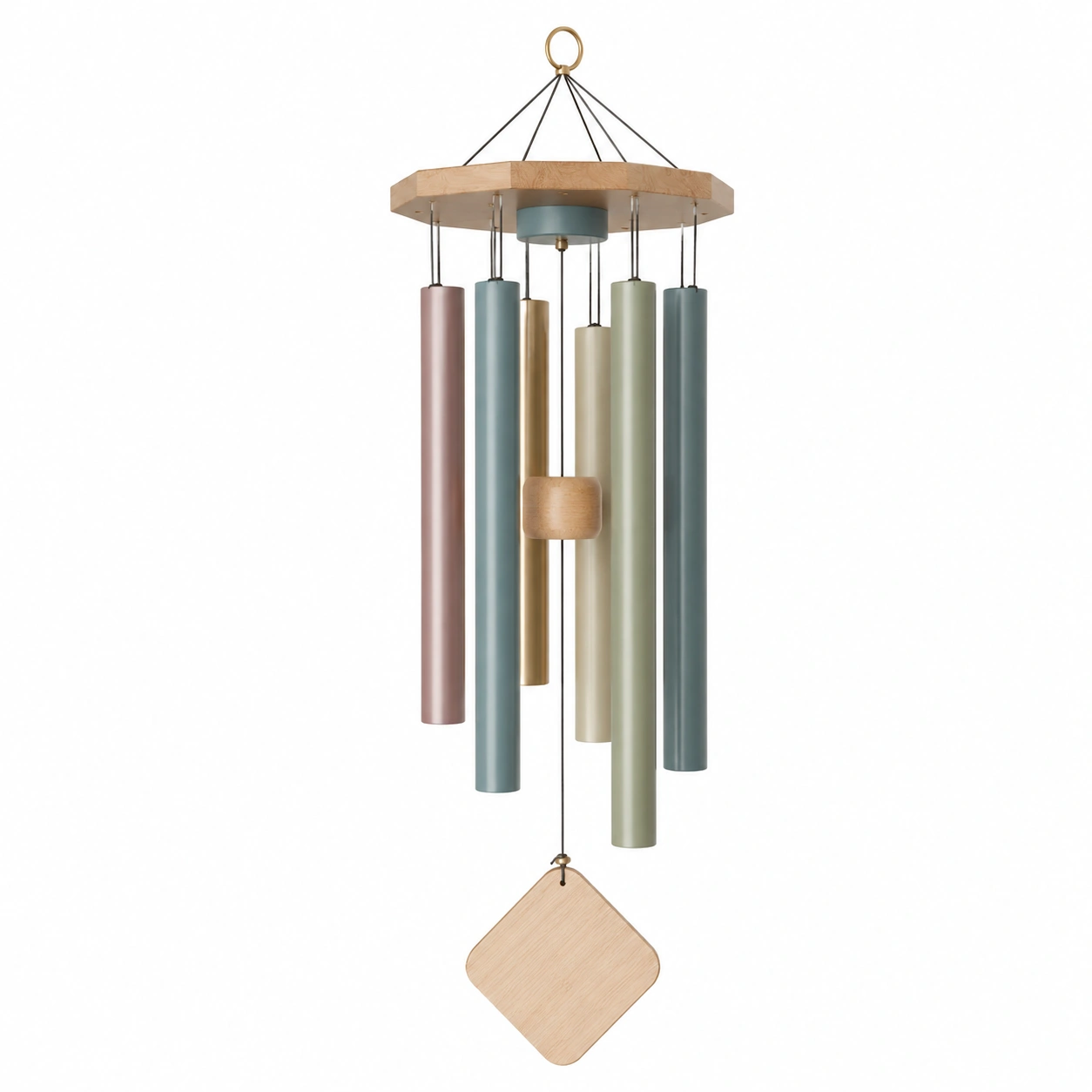 Campana de Viento Decorativa Colores Pastel 55cm-ULQERNIKA
