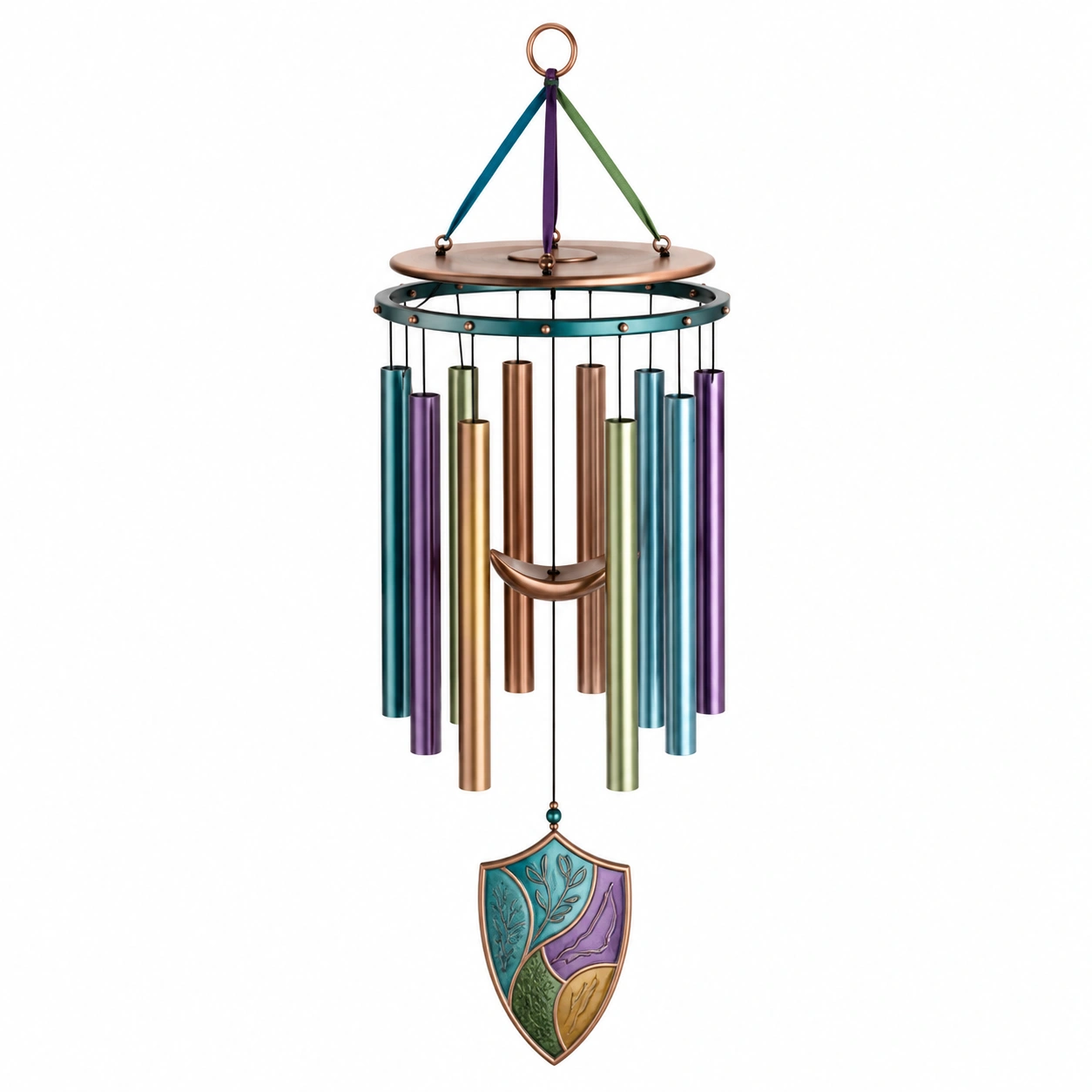 Campanas de Viento Multicolor Decorativas para Exterior 40 cm-ULQERNIKA